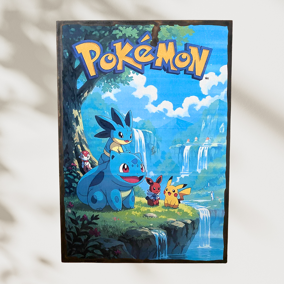 Miniature : Tableau Pokemon   🌿✨ Un petit coin d’aventure directement sorti de l’univers Pokémon ! ✨🌿Sur ce tableau, quelques adorables