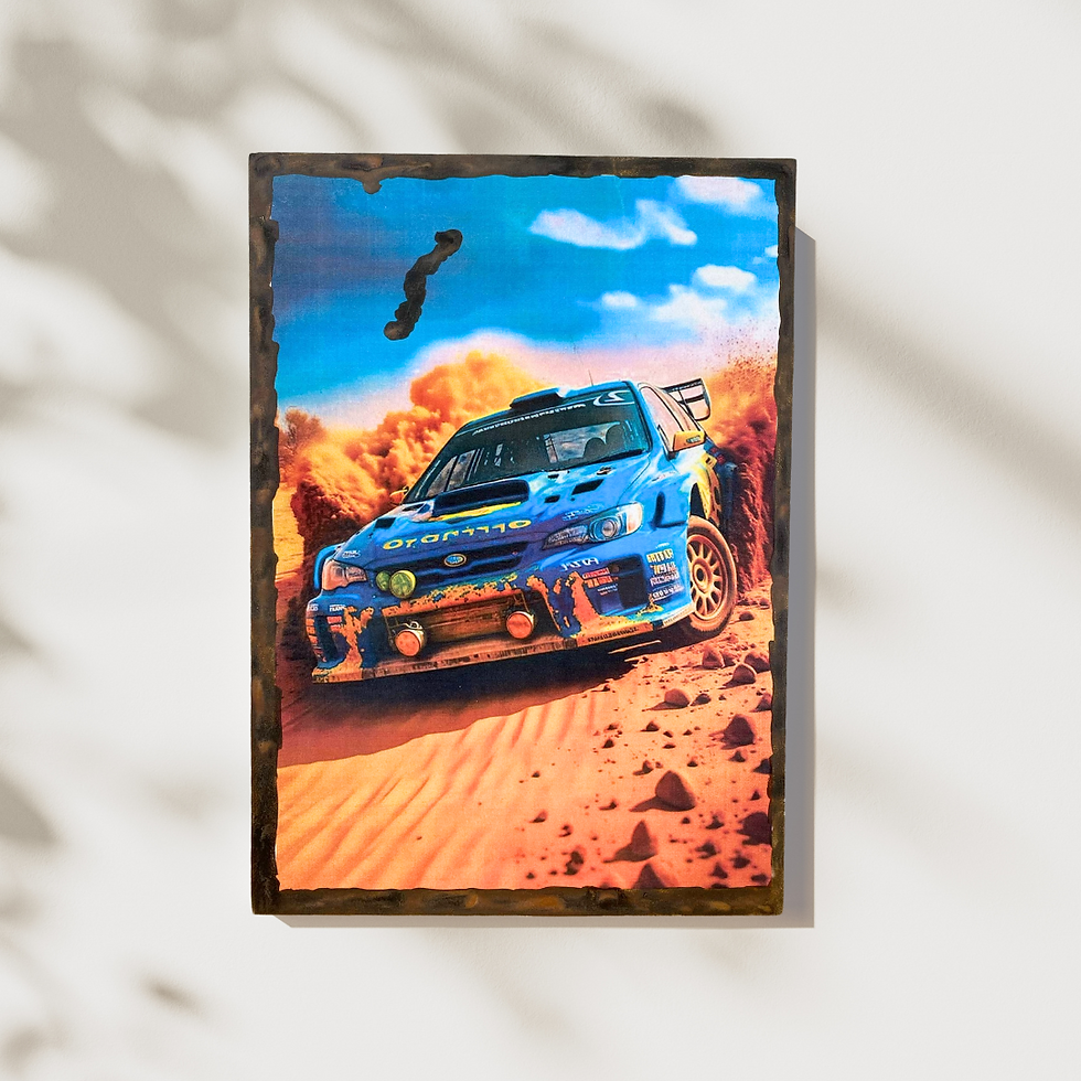 Miniature : Tableau Rallye Subaru  🔥 Poussière, vitesse et légende ! 🔥  Voici LE tableau qui sent bon l’adrénaline et les virages à 150