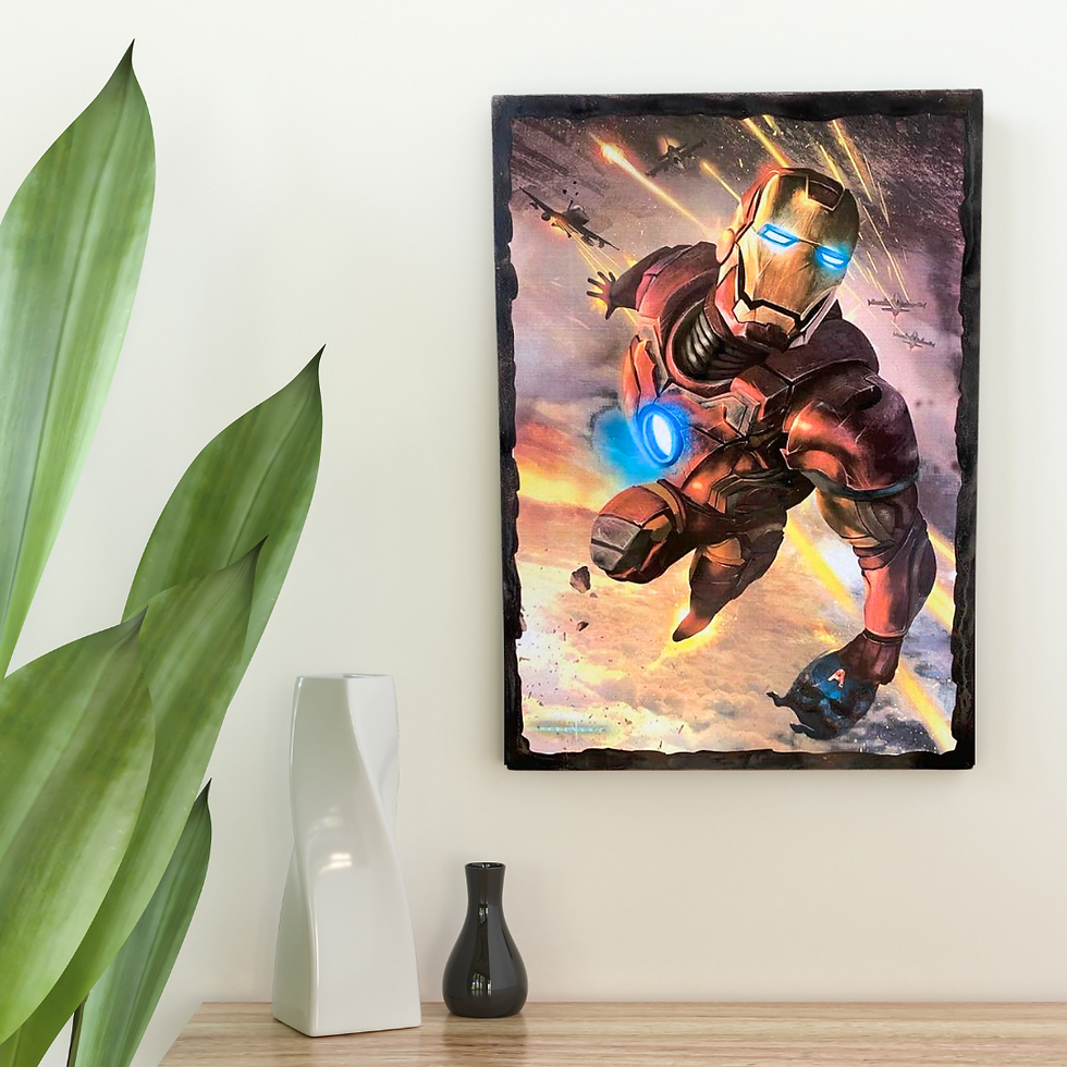Miniature : Tableau Iron man  ⚡️ Quand l’art rencontre le génie de Tony Stark... ⚡️  Voici un tableau qui ne passe pas inaperçu : Iron Ma