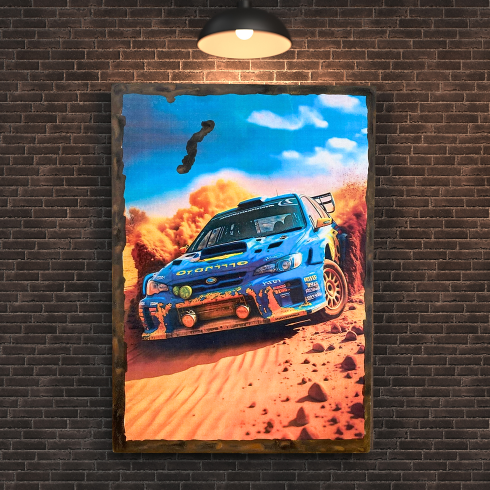 Miniature : Tableau Rallye Subaru  🔥 Poussière, vitesse et légende ! 🔥  Voici LE tableau qui sent bon l’adrénaline et les virages à 150