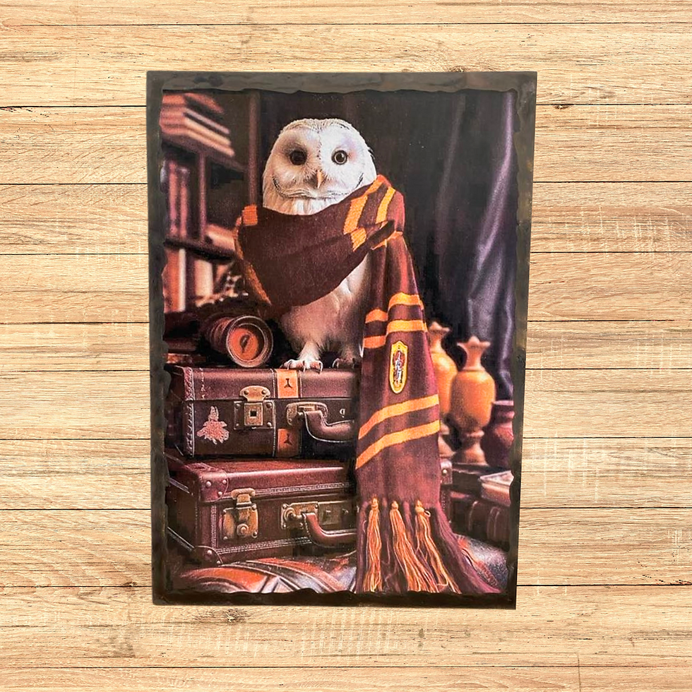 Miniature : Tableau Hedwige - Harry Potter  🦉✨ Pour les vrais sorciers dans l’âme ! ✨🦉  Fan de l’univers magique ? Ce tableau enchanteu