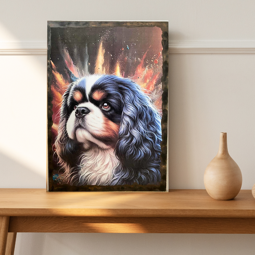 Miniature : Tableau Cavalier King Charles  🔥 Attention… explosion de mignonnerie imminente ! 🔥 Voici un Cavalier King Charles qui a cla