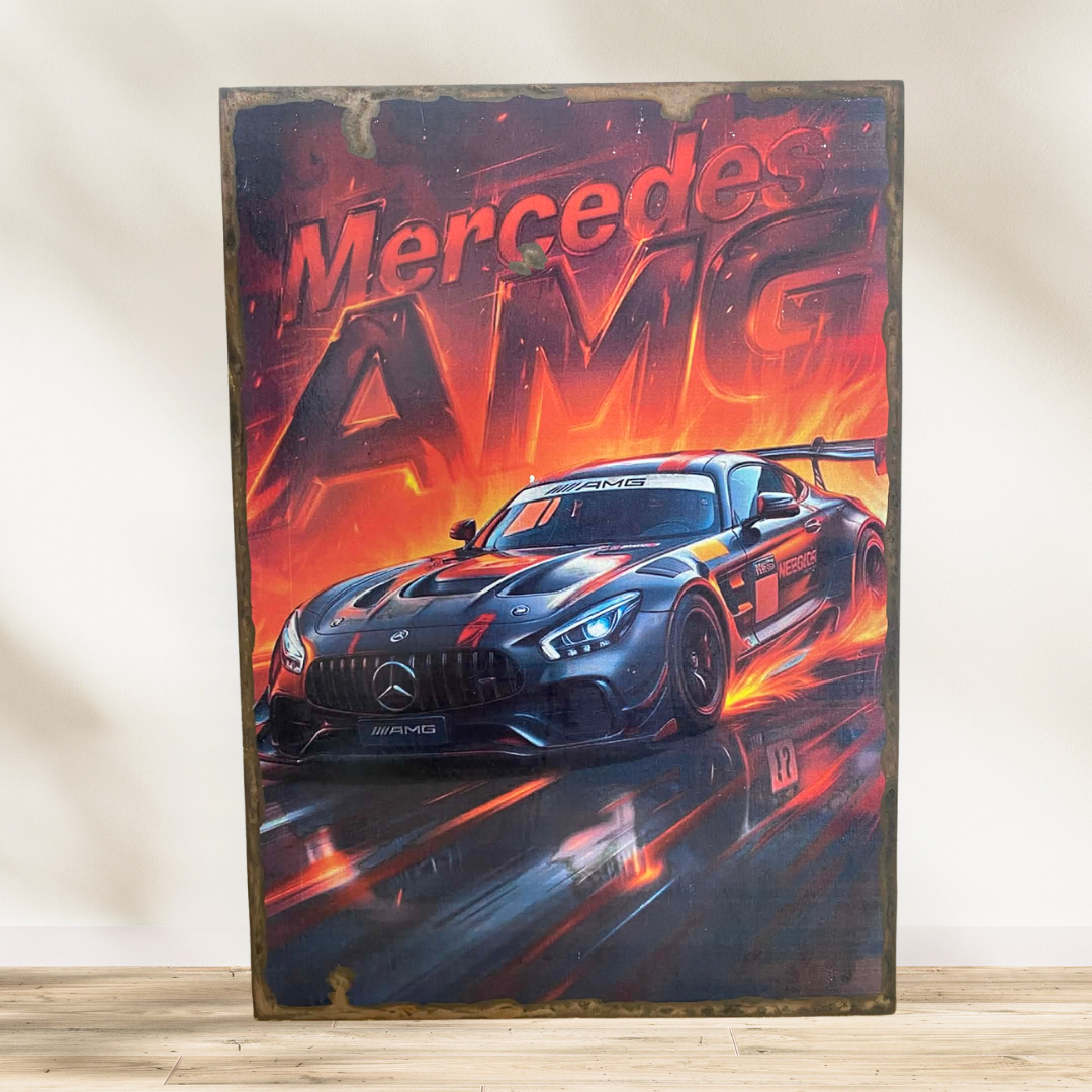 Tableau Mercedes AMG 🔥 Puissance, vitesse, adrénaline 🔥 Fais entrer la performance dans ta déco avec ce tableau inspiré d