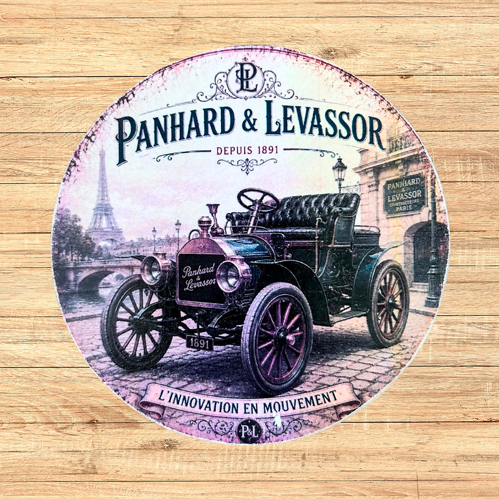 Miniature : Dessous verre Panhard & Levassor  🚗✨ Un petit morceau d’histoire automobile à poser sur votre table ! Avec Panhard & Levasso