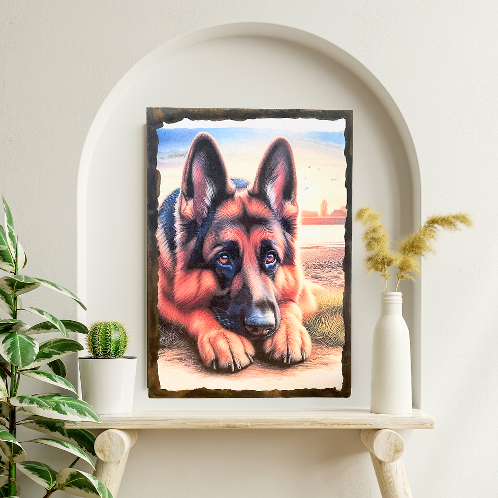 Tableau Berger allemand  Magnifique représentation d’un Berger Allemand, l’une des races les plus loyales et protectrices 🐾.