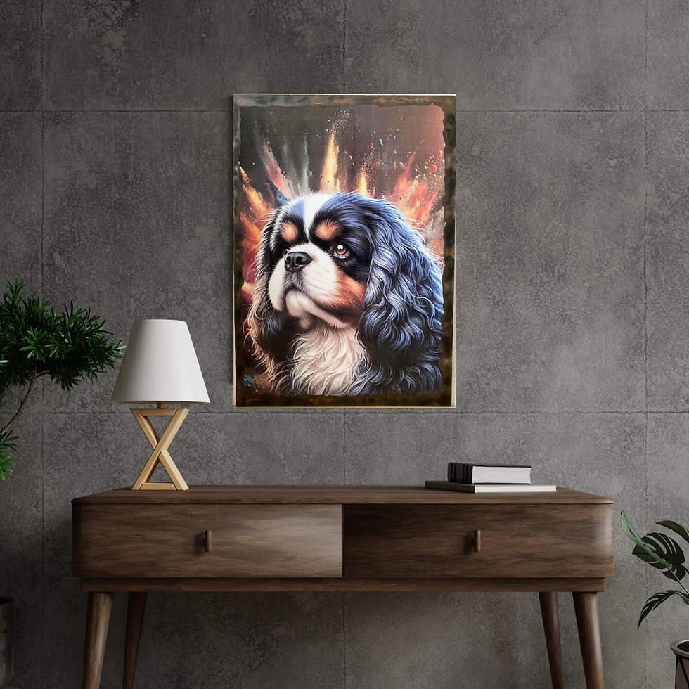 Miniature : Tableau Cavalier King Charles  🔥 Attention… explosion de mignonnerie imminente ! 🔥 Voici un Cavalier King Charles qui a cla
