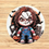 Miniature : Dessous verre Chucky  🃏💀 Collection Halloween 💀🃏🎃👻  🔪🎃 Chucky n’a jamais été aussi mignon ! 😈🧸 Découvre ce dessous