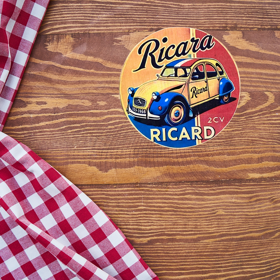 Miniature : Dessous verre Ricard    🚗💨 Quand la 2CV rencontre Ricard, c’est l’apéro qui démarre en trombe ! Entre la légende des routes