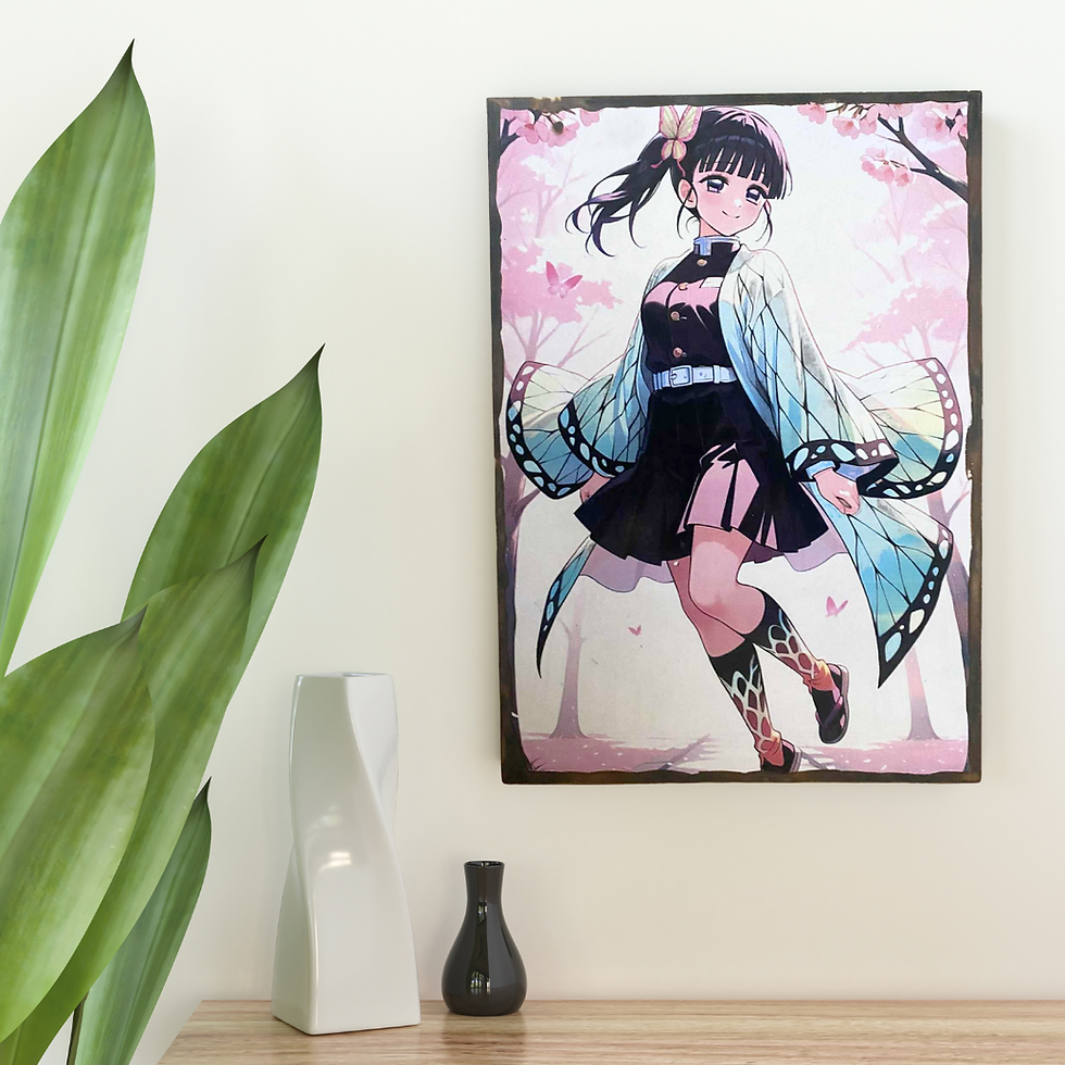 Miniature : Tableau Nezuko - Demon Slayer  Kanao Tsuyuri s’invite dans un décor printanier, entourée de fleurs de cerisier. Derrière son