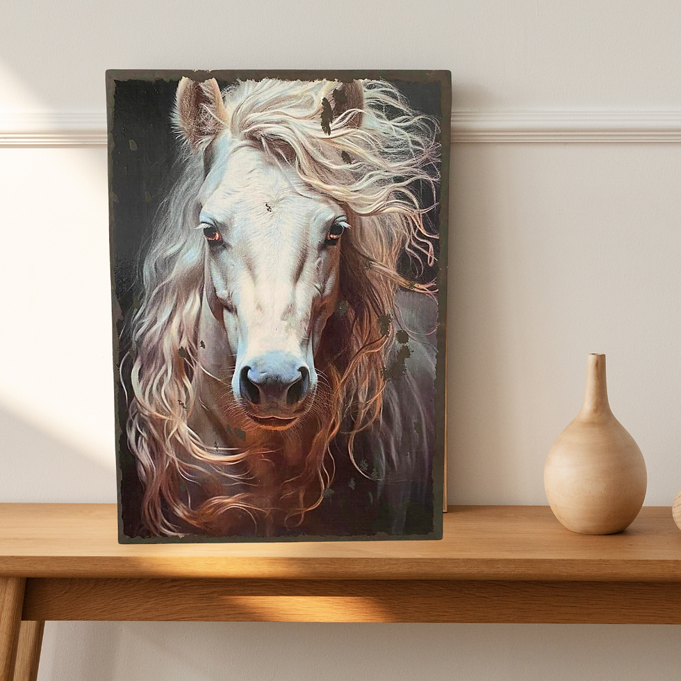 Miniature : Cheval blanc