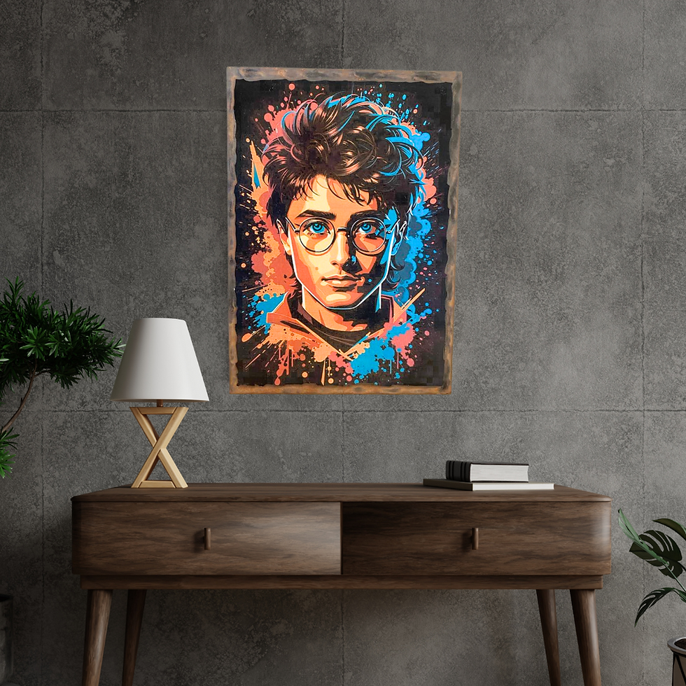 Miniature : Tableau Harry Potter  ✨ Quand la magie rencontre le street art ! ✨ Voici un tableau pas comme les autres : un Harry Potter ve