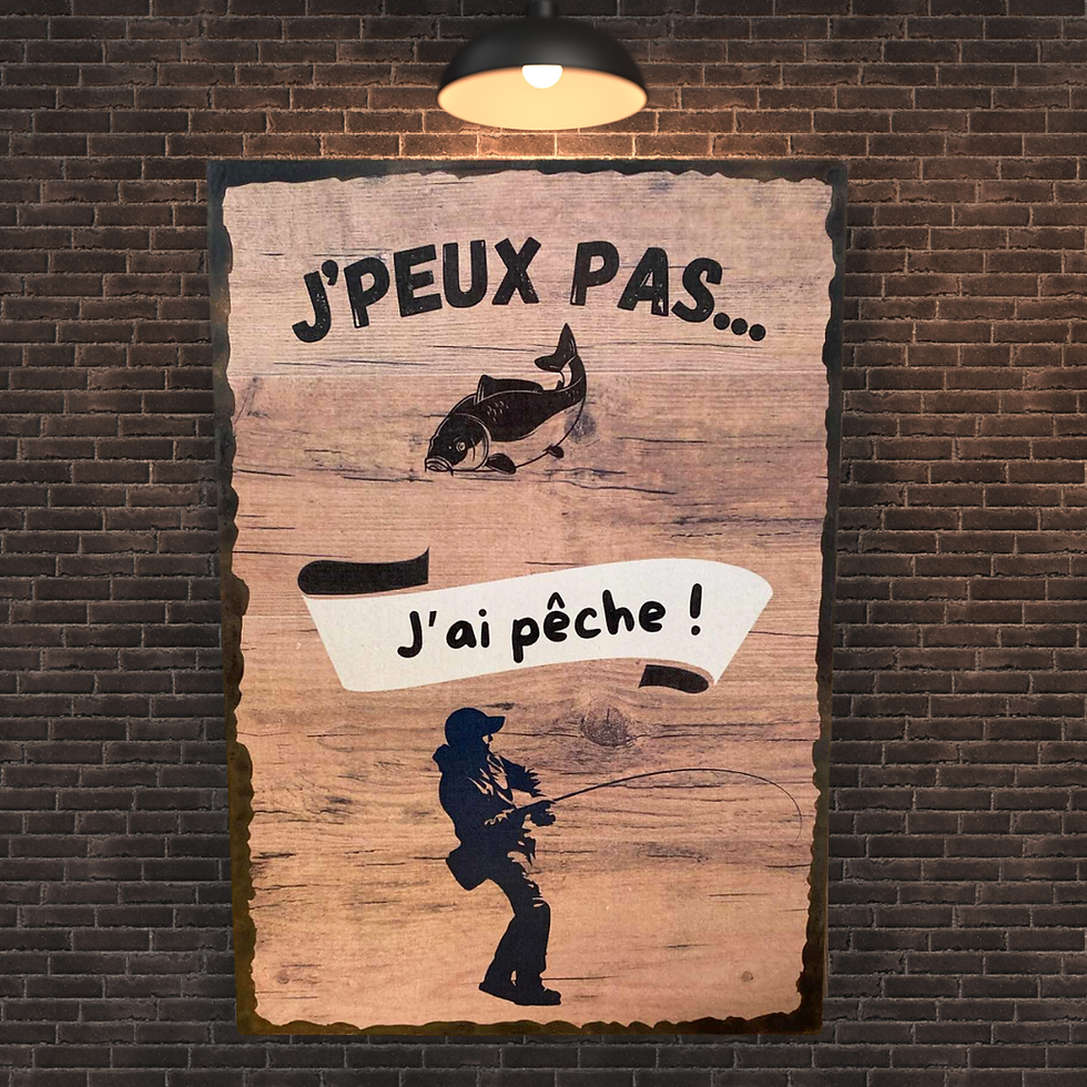 Miniature : Tableau " J’peux pas… j’ai pêche !"    Et c’est pas une excuse, c’est une philosophie de vie. Ici, on taquine le brochet comm