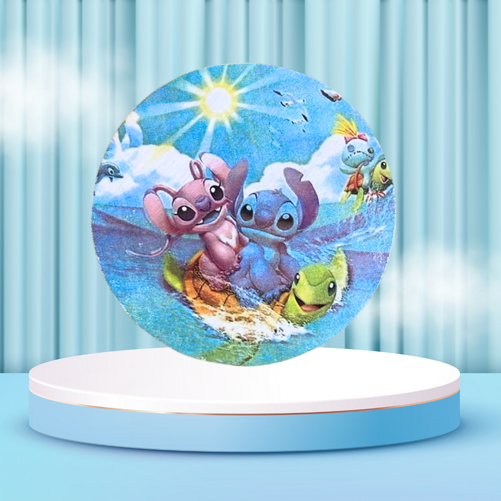 Miniature : 🌞 Aloha vibes avec notre dessous de verre Stitch & Angel ! 🐢🌴  Plongez dans une ambiance tropicale avec ce dessous de verr