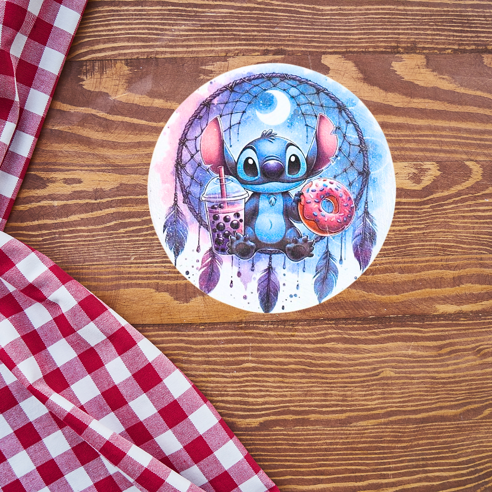 Miniature : Dessous verre Stitch    ✨ Ajoutez une touche de fun à vos boissons avec ce dessous de verre unique ! Avec son design coloré m