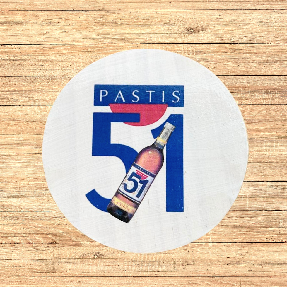 Miniature : 🌞 Apéro 51, dessous garanti ! 🌞  Ce dessous de verre, c’est le Sud qui s’invite à ta table : un peu de soleil, beaucoup d’a