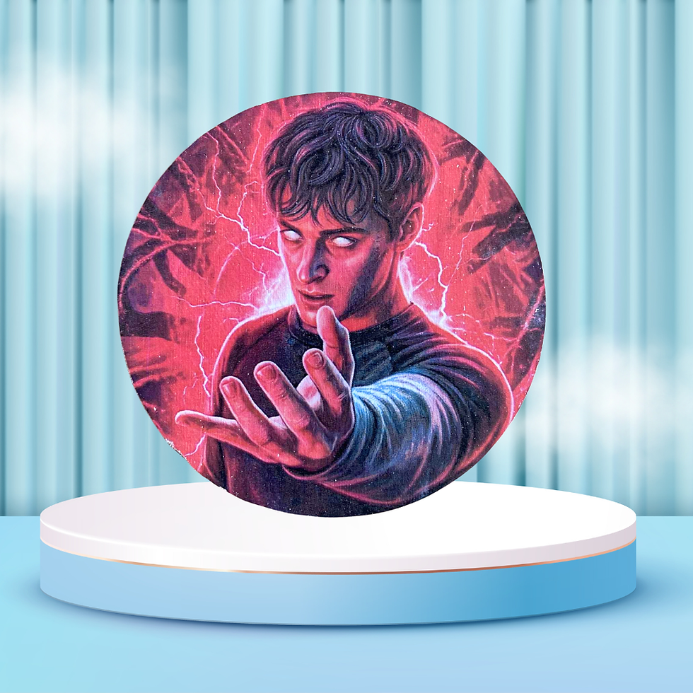 Miniature : Dessous de verre Stranger things  🧙‍♂️ Attention, Will est devenu… Will le Sorcier ! 🧙‍♂️ Quand tu poses ton verre, évite d
