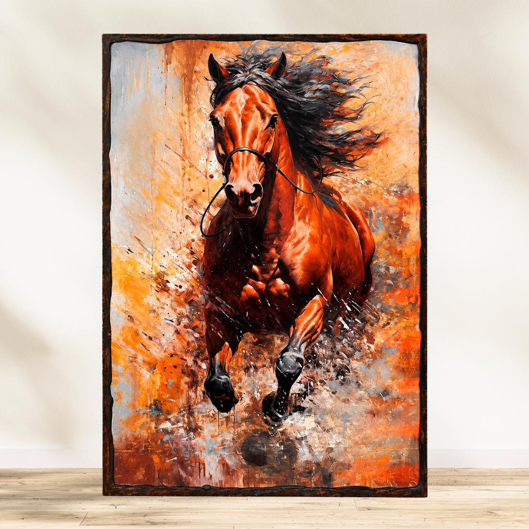 Tableau Cheval 🐎🔥 De la puissance, du mouvement et un sacré caractère ! Ce cheval lancé au galop ne passe clairement pas