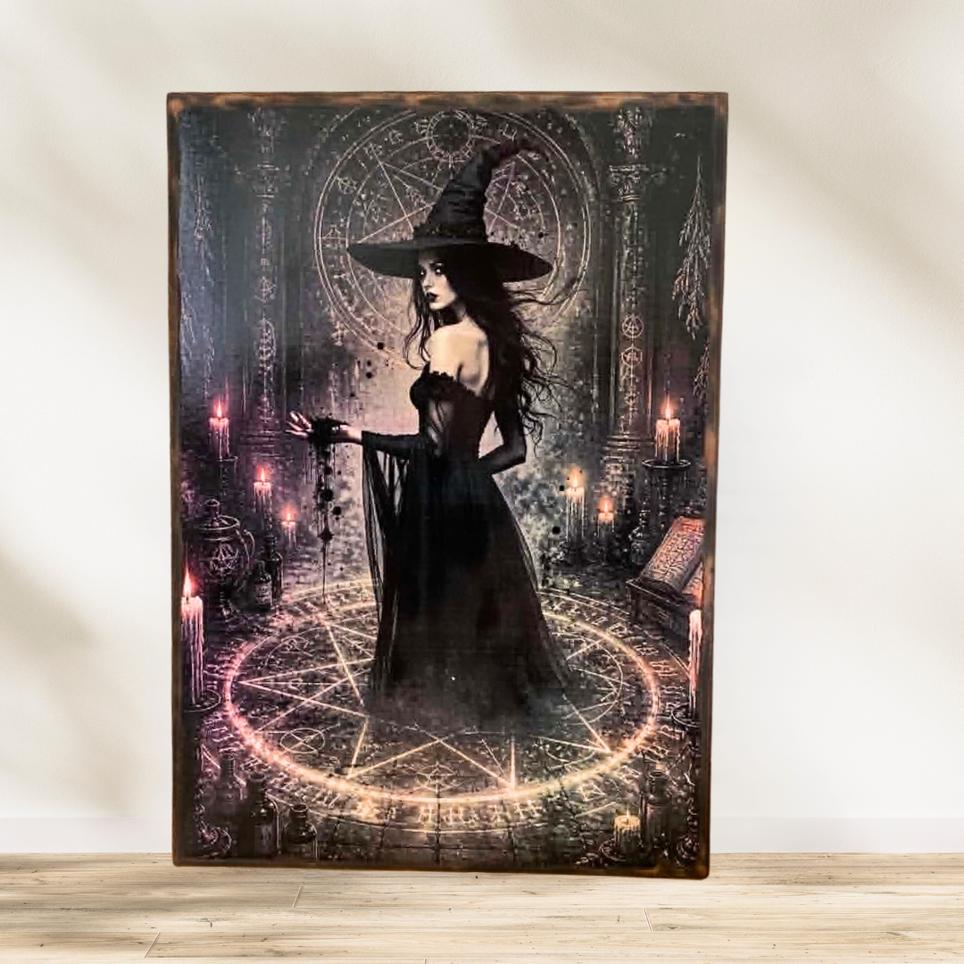 Tableau Sorcière 🧙♀️ Attention... ce tableau pourrait bien jeter un sort à votre décoration ! ✨ Entre mystère, magie et a