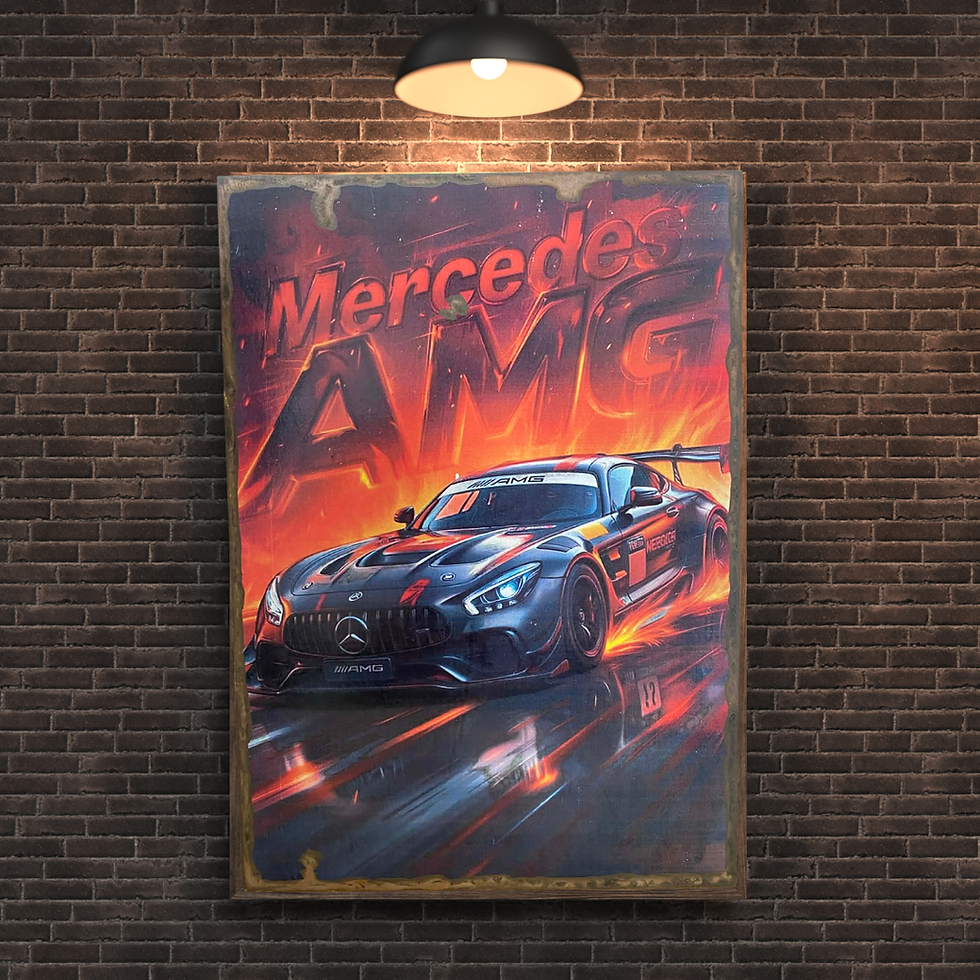 Miniature : Tableau Mercedes AMG  🔥 Puissance, vitesse, adrénaline 🔥  Fais entrer la performance dans ta déco avec ce tableau inspiré d