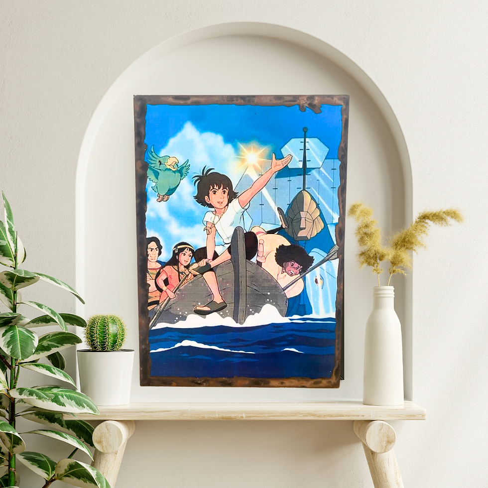 Miniature : Tableau Les merveilleuses cités d'or  🖼️ Pièce de collection – Les Mystérieuses Cités d’Or 🌞 Pour les amoureux d’animation