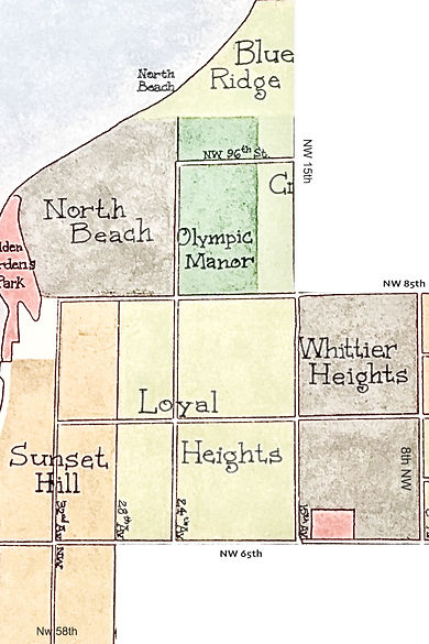 Colorful map of a Seattle cat sitter's service area