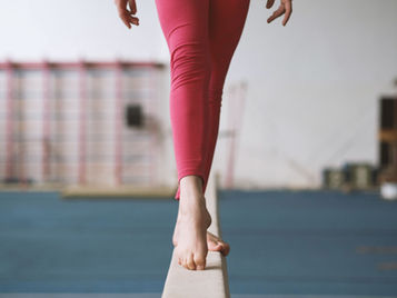 Gymnast on a balance beam