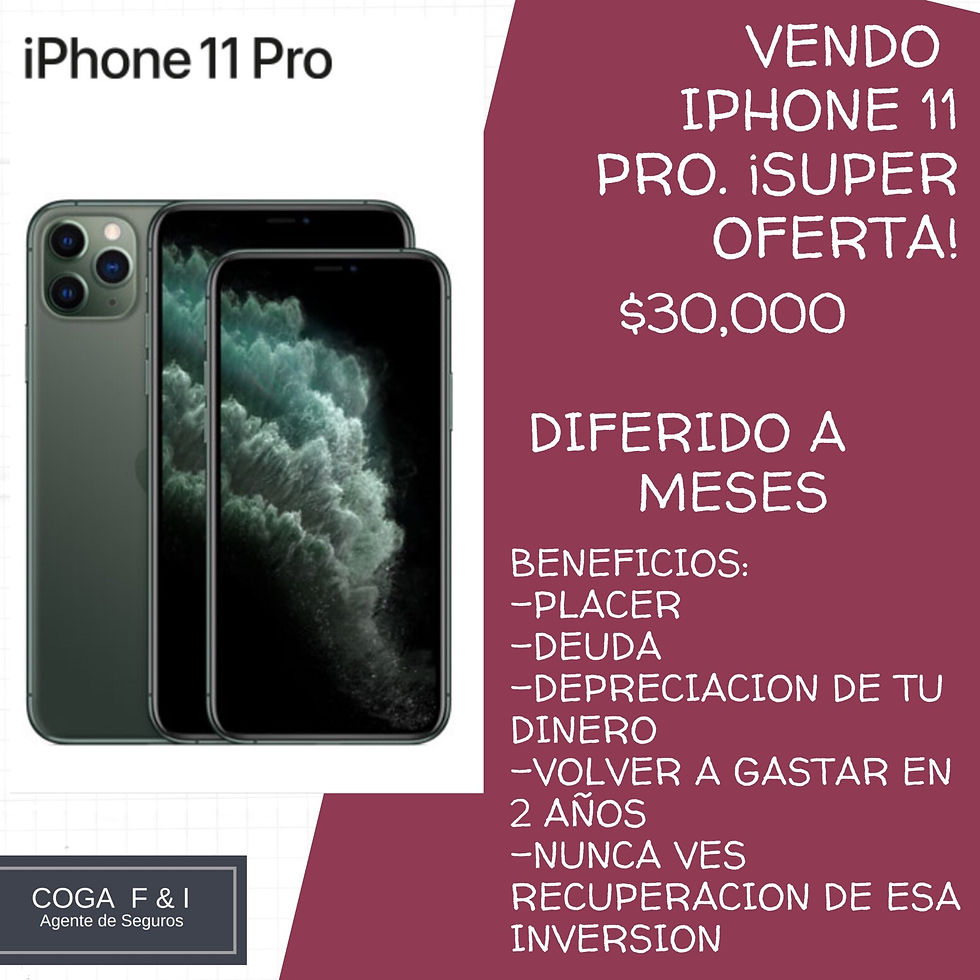 Iphone 11 Pro & Seguro de vida