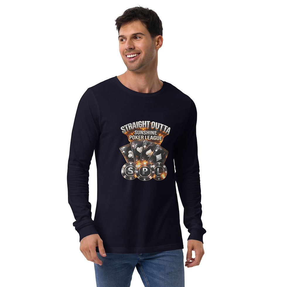 Thumbnail: SPL Straight Outta Sunshine Poker League Unisex Long Sleeve Tee