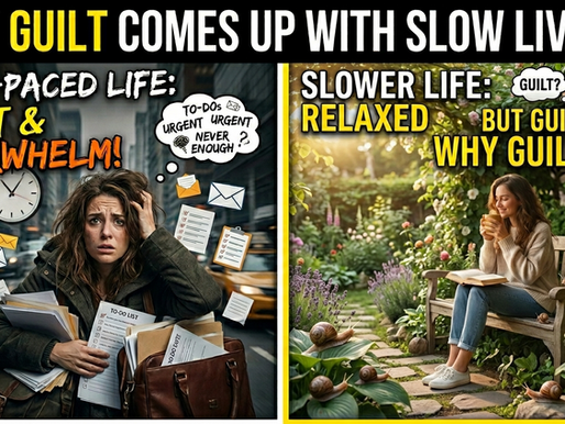 A banner about slow living