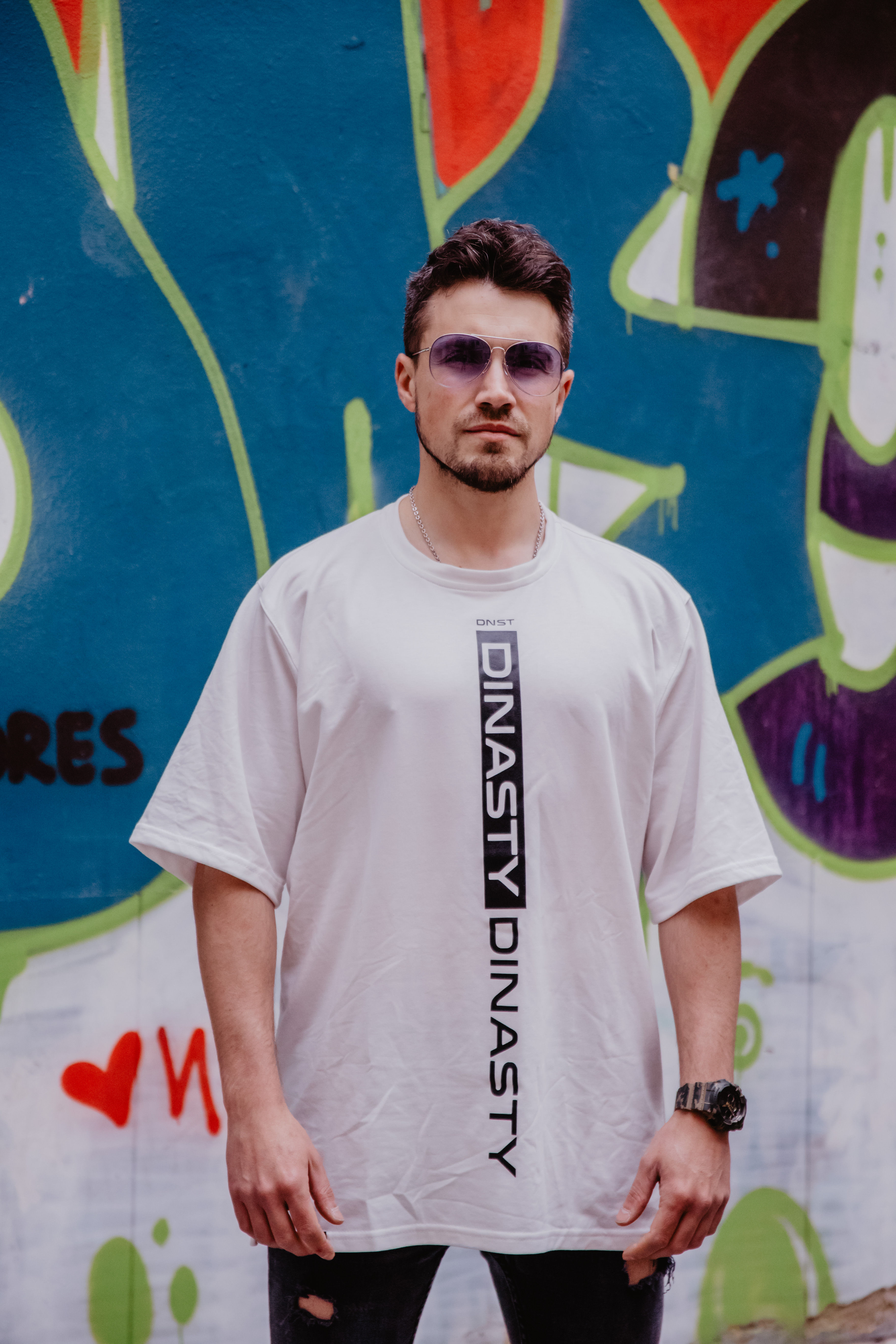 CAMISETA OVERSIZE BLANCA DINASTY B&N 01