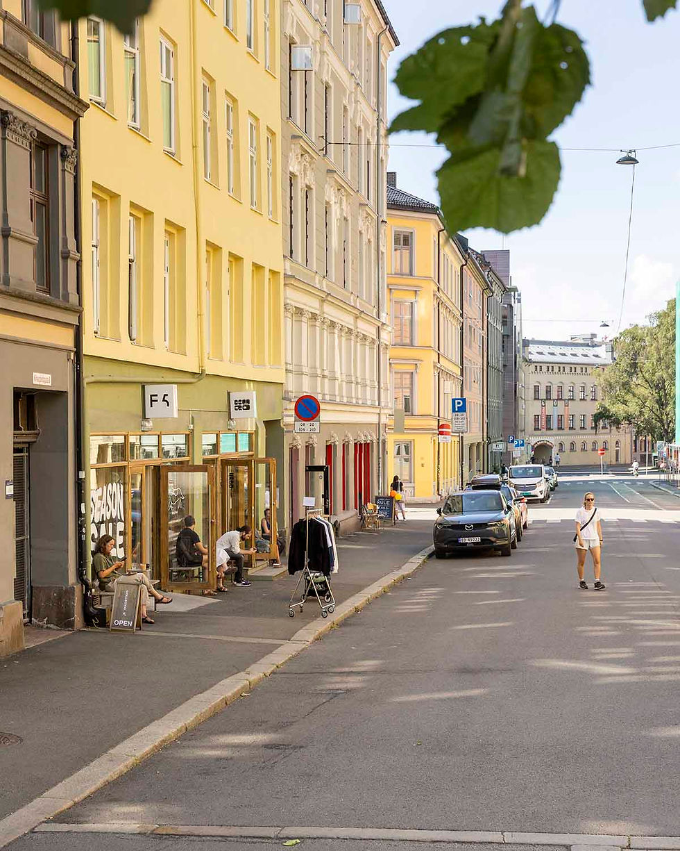 The view of Rathkes gate in Oslo, Norway