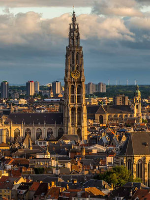 Aerial view of Antwerp