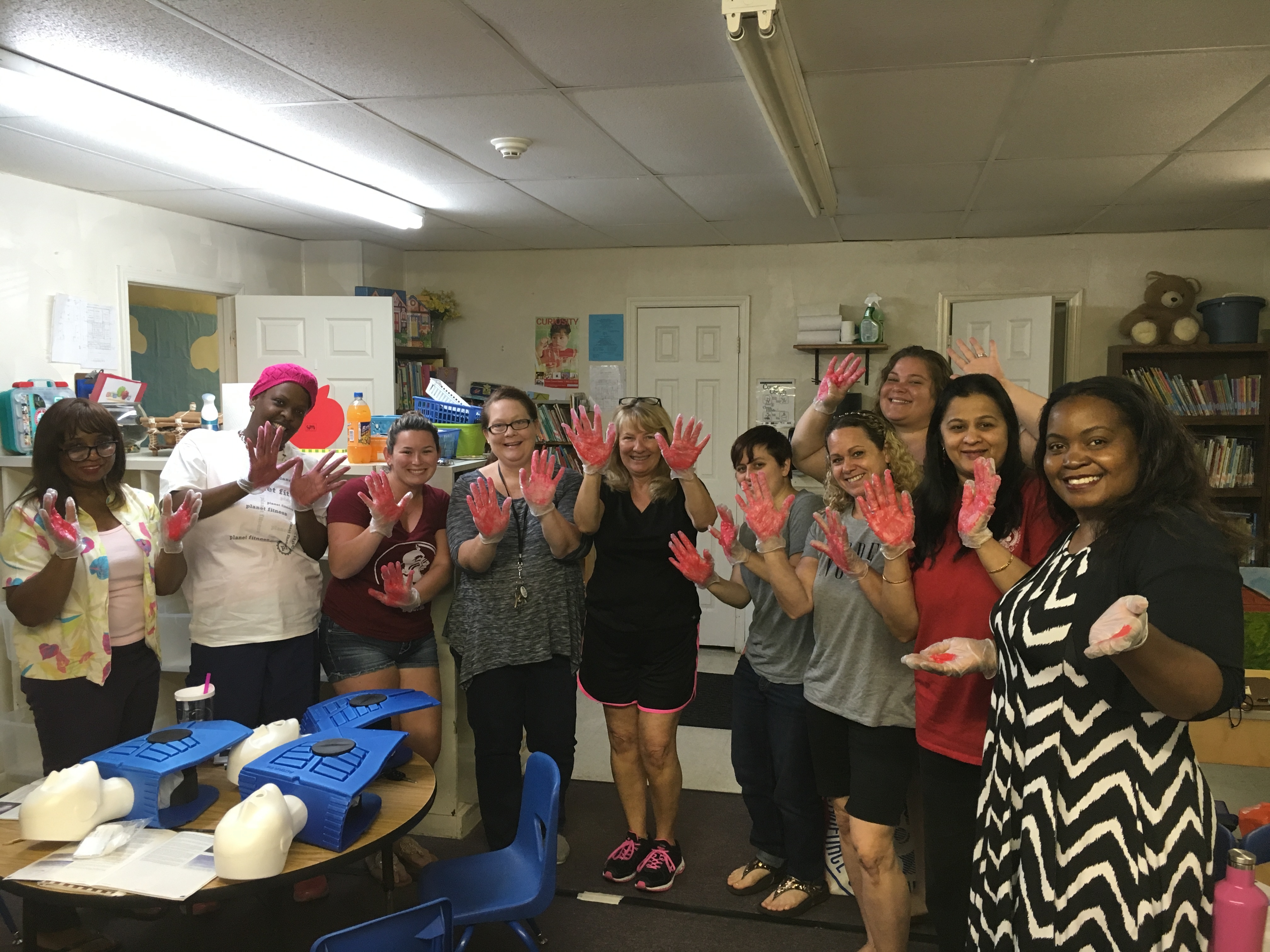 First Aide with our Staff