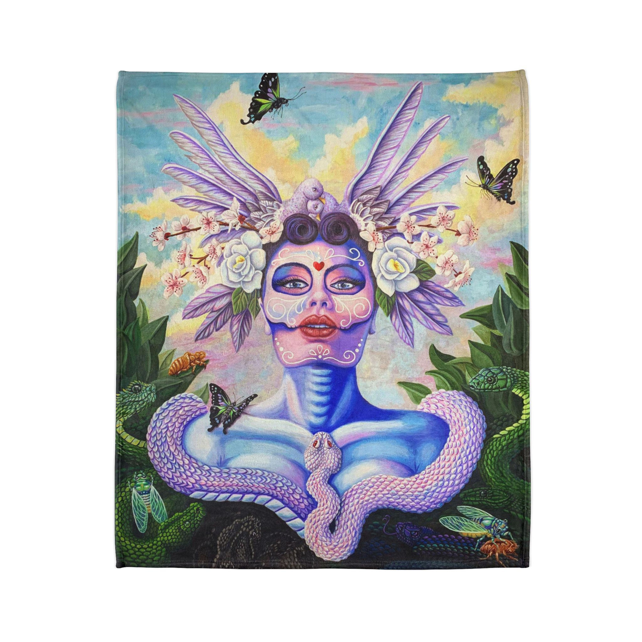Mother of Reincarnation Soft Polyester Blanket