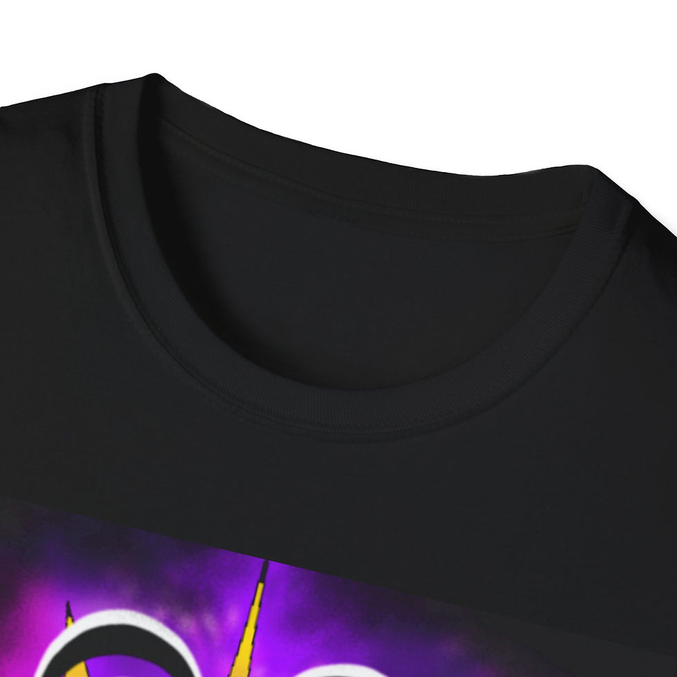 Thumbnail: Purple Skull and Roses Unisex Softstyle T-Shirt
