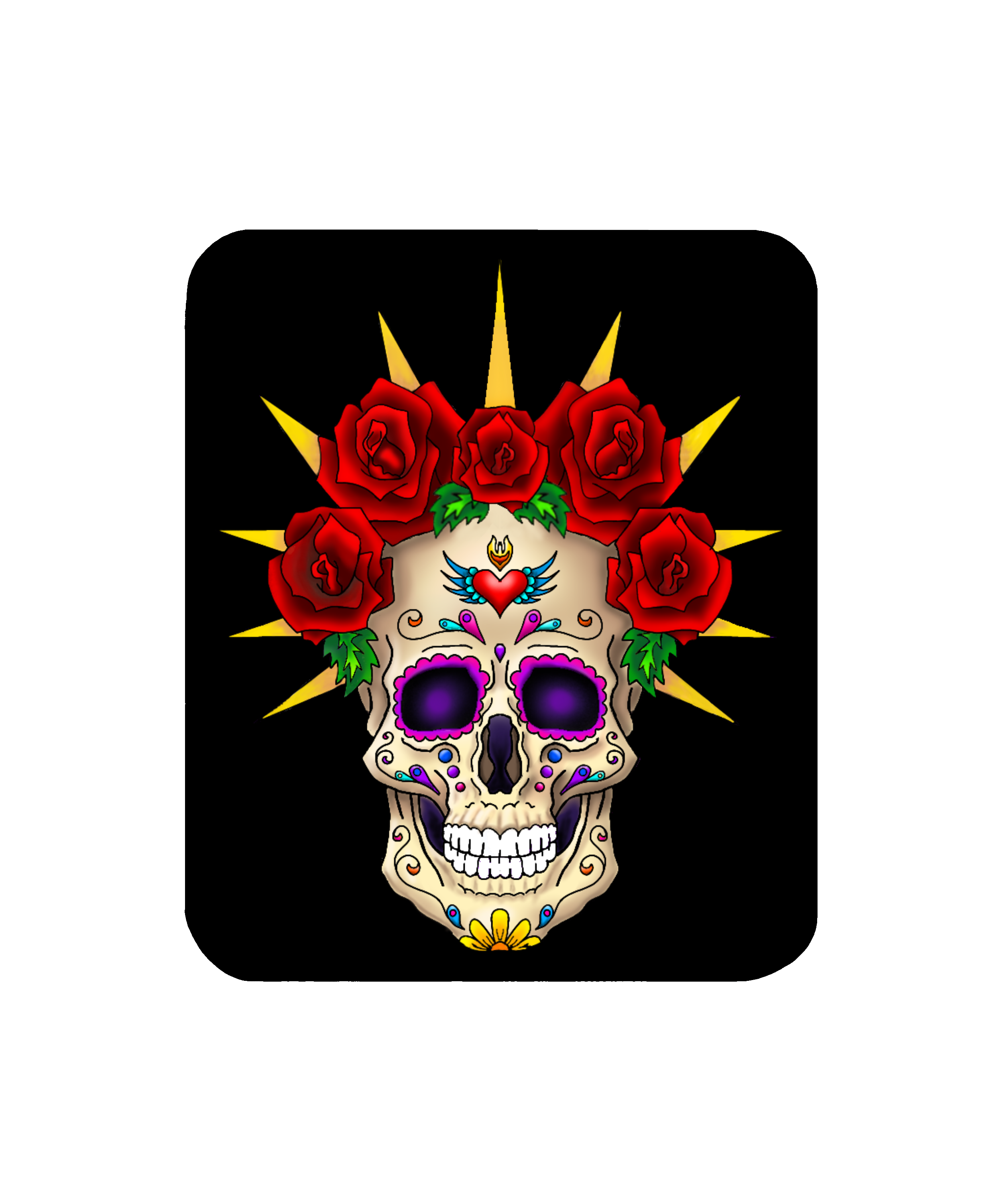 Skull & Roses Mouse Pad (Rectangle)