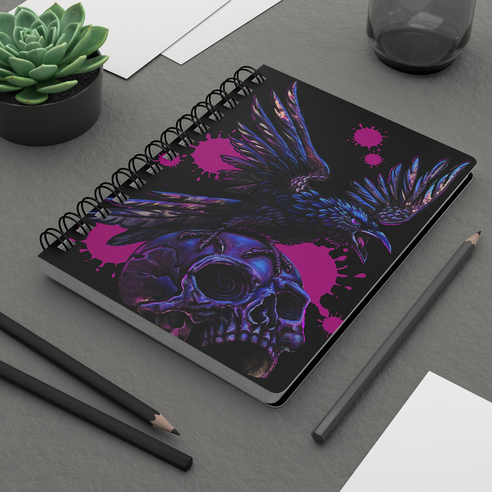 Thumbnail: Raven & Skull Spiral Bound Journal (5x7)