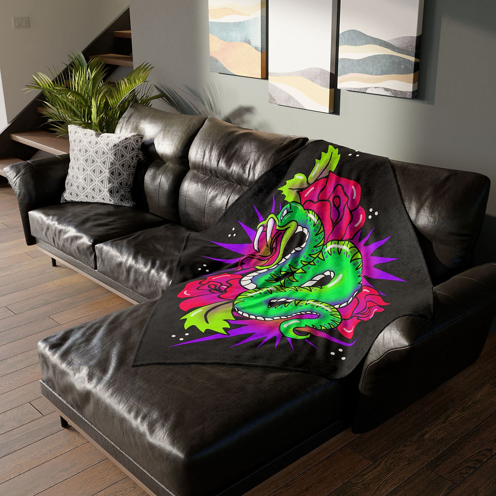 Thumbnail: Snake Flash Soft Polyester Blanket