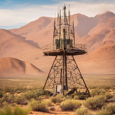 OLD RADIO TOWER ON TOP OF A MOUNTAIN PEAK SURROUNDED BY DESERT LANDSCAPE.jpg