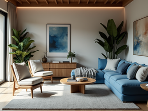 A photo of a Bali inspired living room in anHDB flat