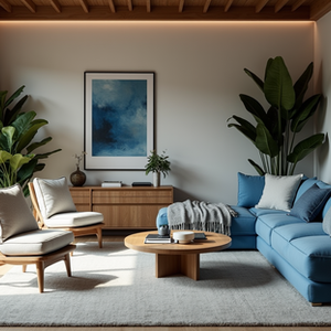 A photo of a Bali inspired living room in anHDB flat