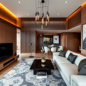 A photo of a luxury interior in Singapore condo
