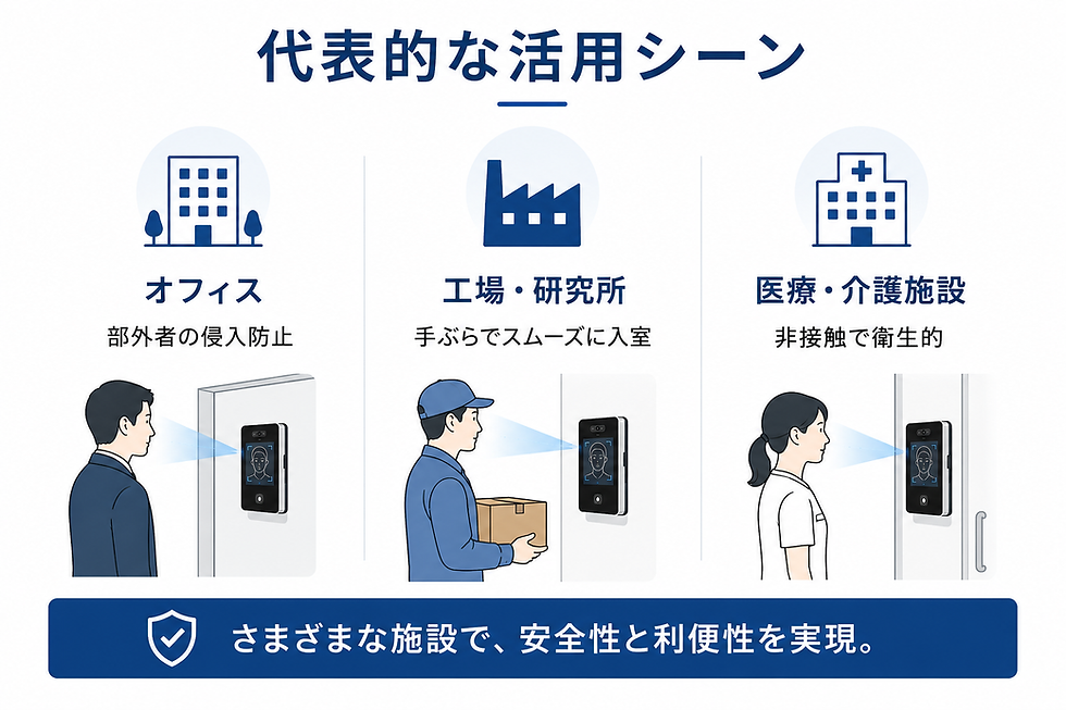 顔認証システム 代表的な活用シーン