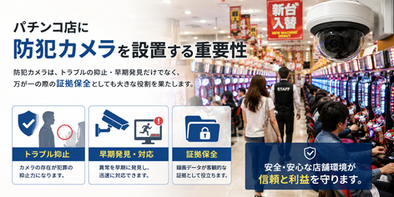 パチンコ店向け防犯カメラの選び方と設置ポイントを徹底解説