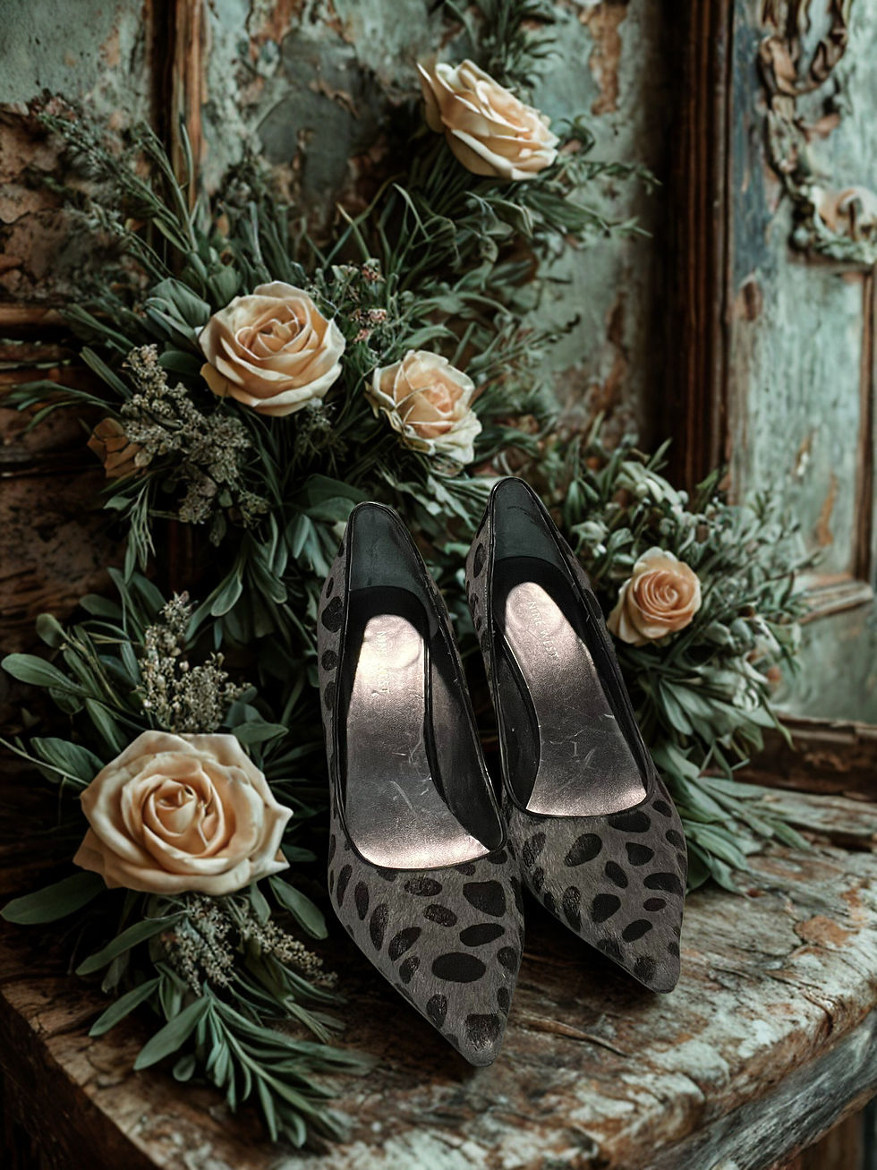 Thumbnail: Nine West Animal Print Faux Fur Pump