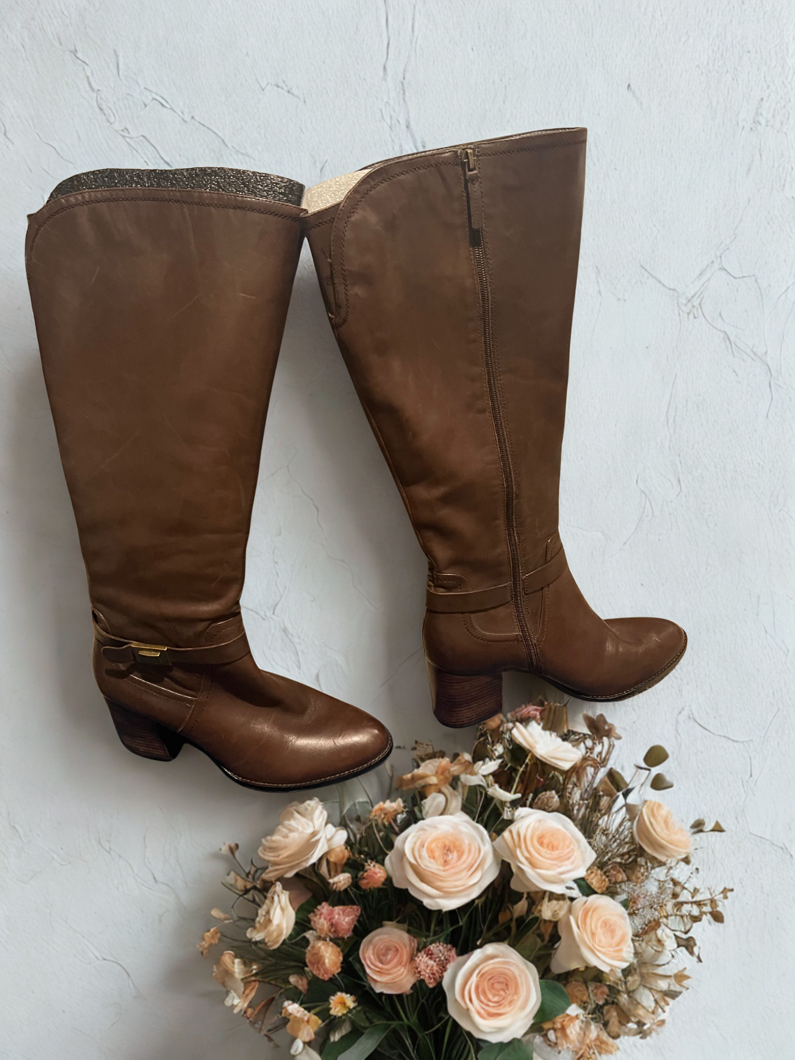 Franco Sarto Brown Wide Calf Boot - 10M