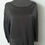 Thumbnail: DKNY Black Satin Front sweater 