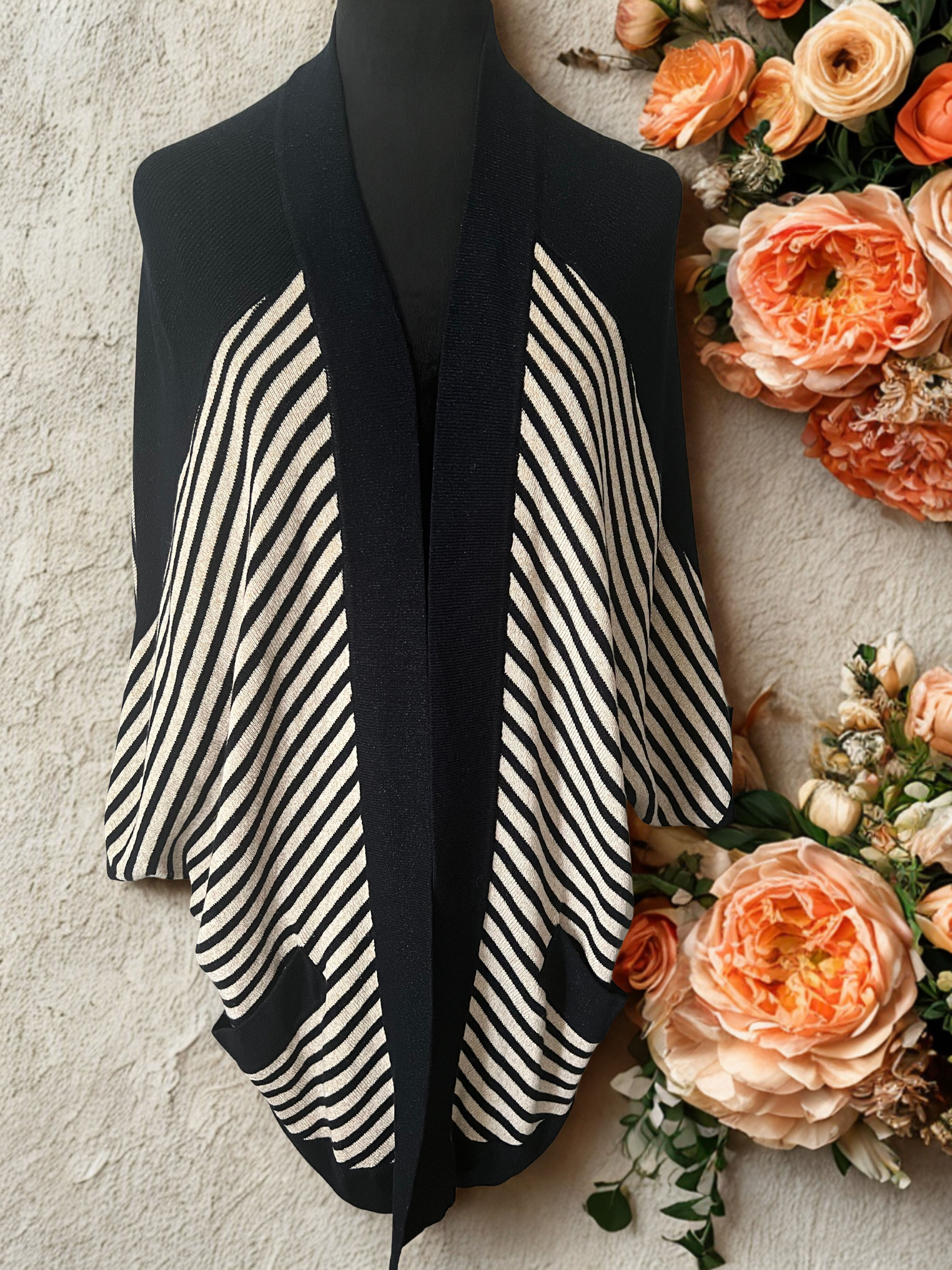 Chico Black and Gold Dolman Sleeve Sweater