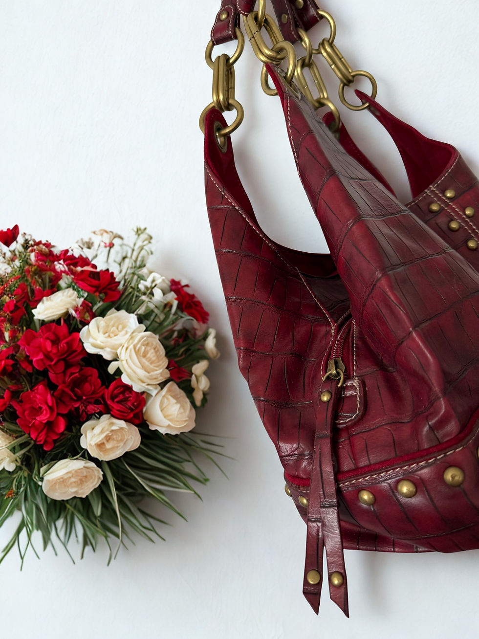 Thumbnail: Red  Croc Purse 