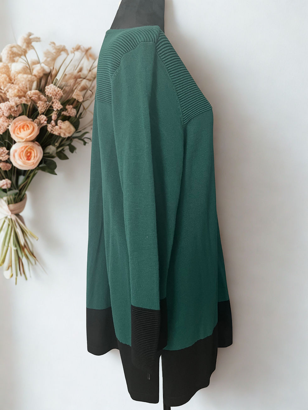 Thumbnail: Alfani Green and Black Accent Zipper Sweater 